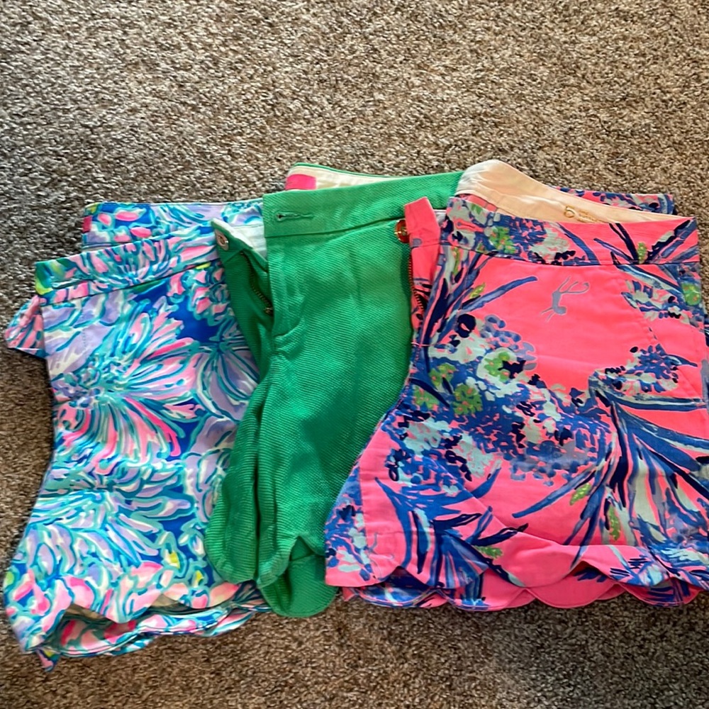 Lilly Pulitzer Shorts. EUC. 3 pairs included in price. MAKE OFFER